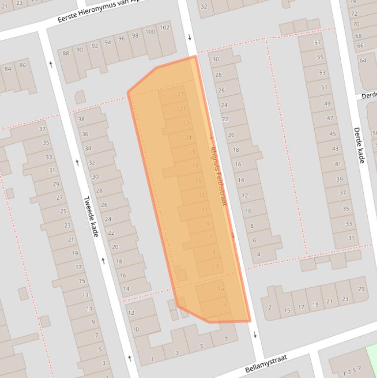 Kaart van postcodegebied 2806RG.