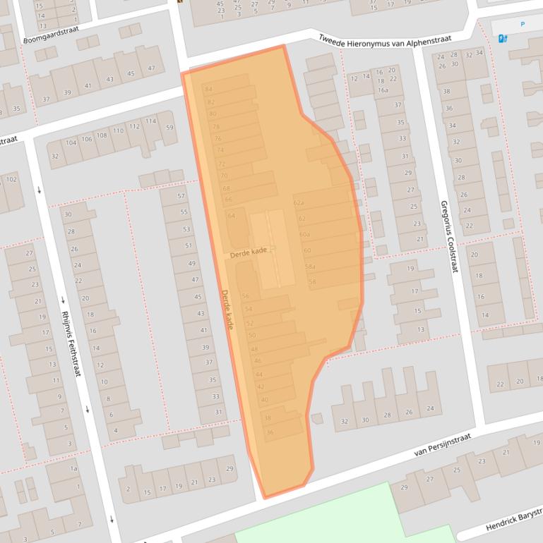 Kaart van postcodegebied 2806RP.