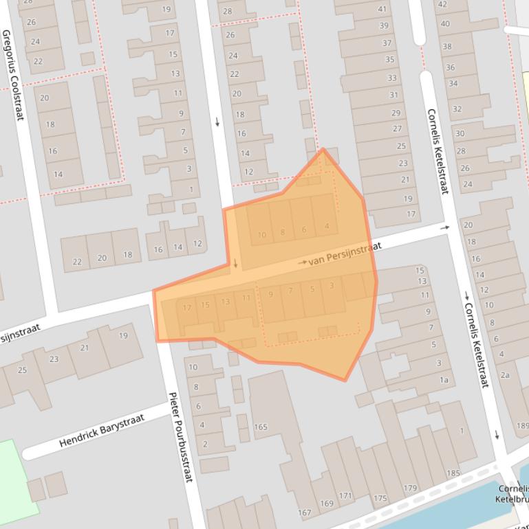 Kaart van postcodegebied 2806RW.