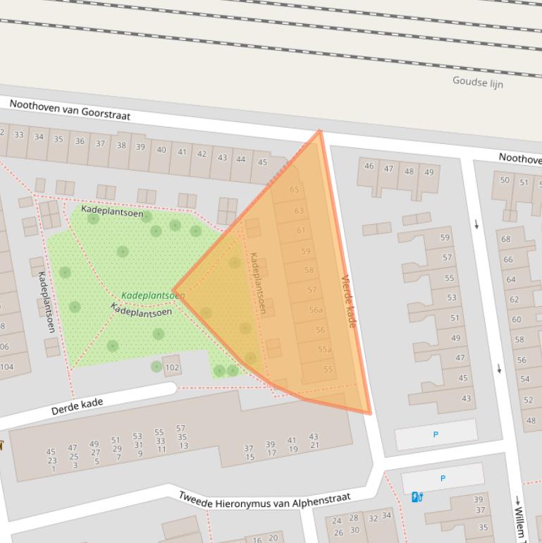 Kaart van postcodegebied 2806SB.