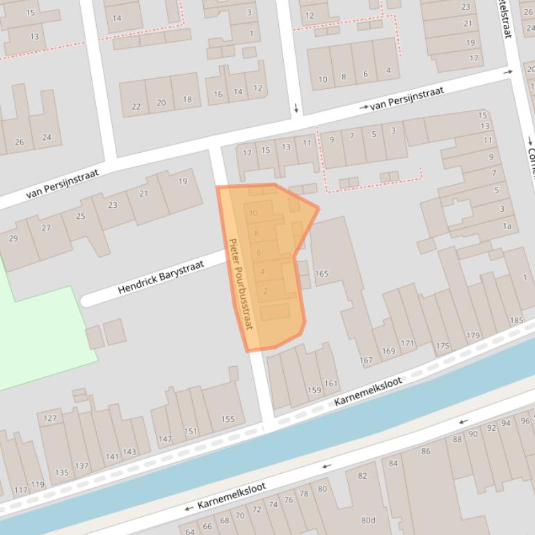 Kaart van postcodegebied 2806SC.