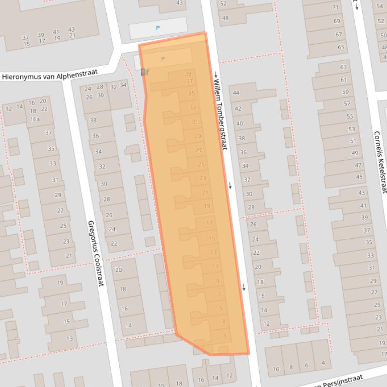 Kaart van postcodegebied 2806SE.