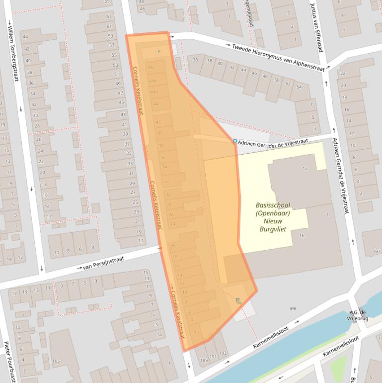 Kaart van postcodegebied 2806SM.