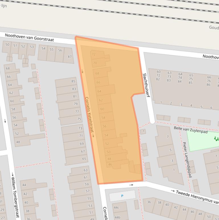 Kaart van postcodegebied 2806SN.