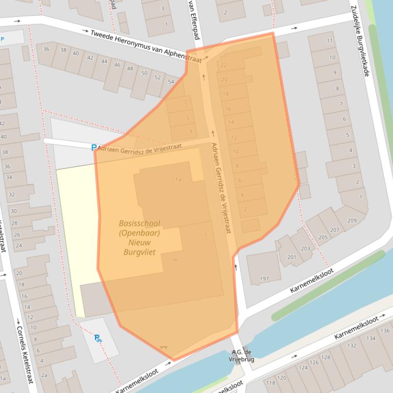 Kaart van postcodegebied 2806SP.