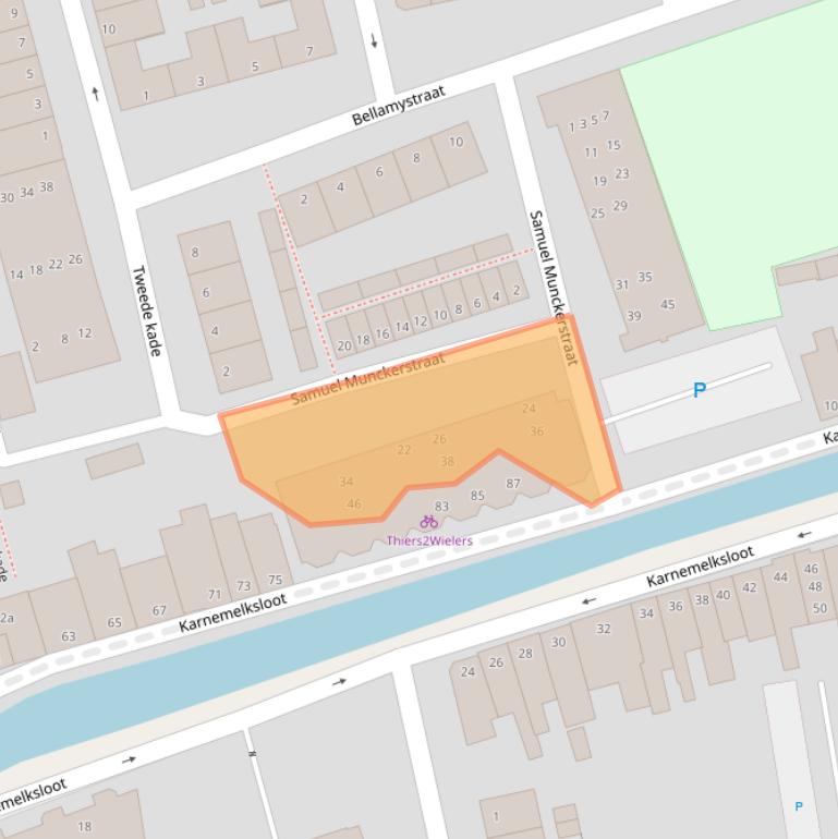 Kaart van postcodegebied 2806ST.