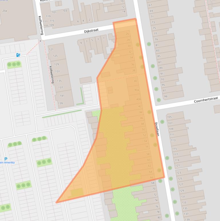 Kaart van postcodegebied 2806TL.