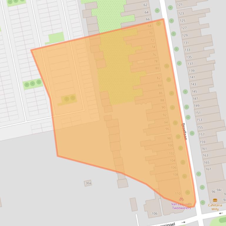 Kaart van postcodegebied 2806TM.