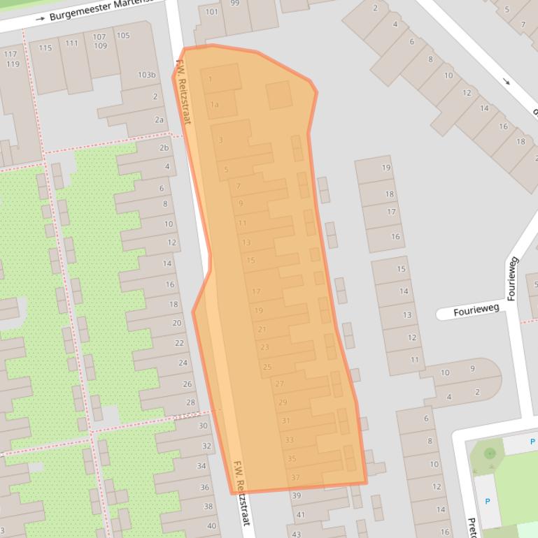 Kaart van postcodegebied 2806TP.