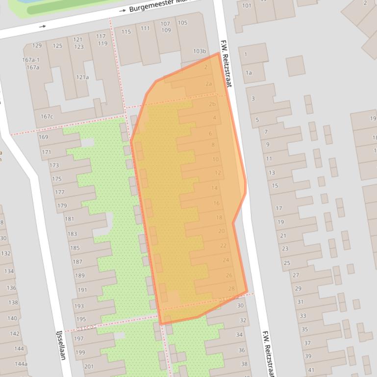 Kaart van postcodegebied 2806TS.