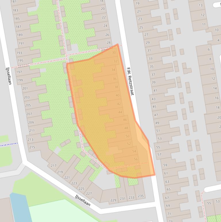 Kaart van postcodegebied 2806TT.