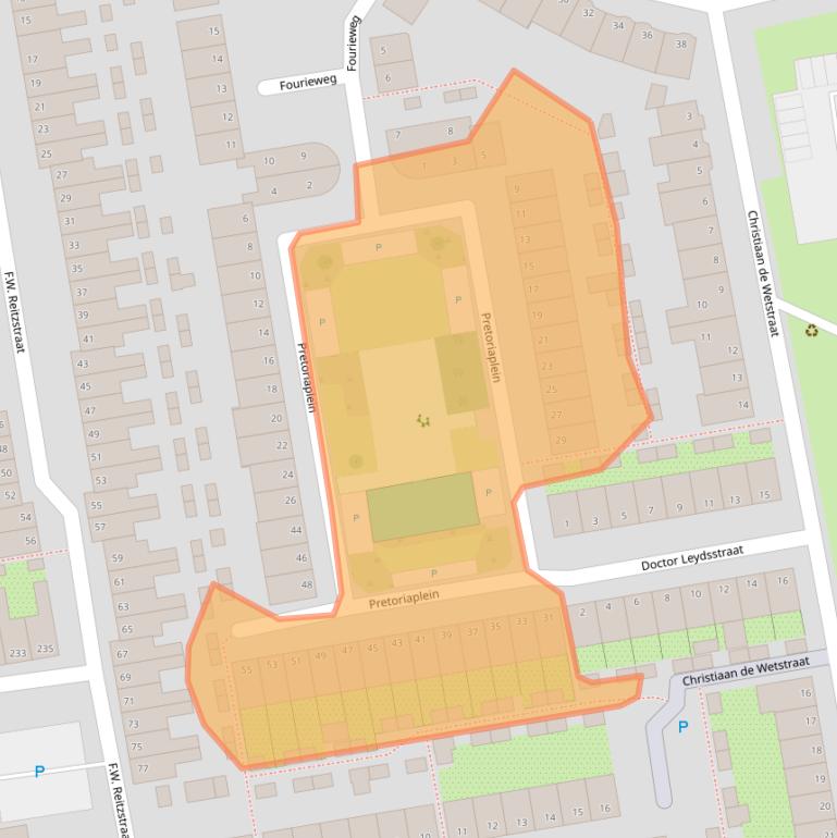 Kaart van postcodegebied 2806TW.