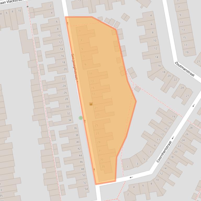 Kaart van postcodegebied 2806WE.