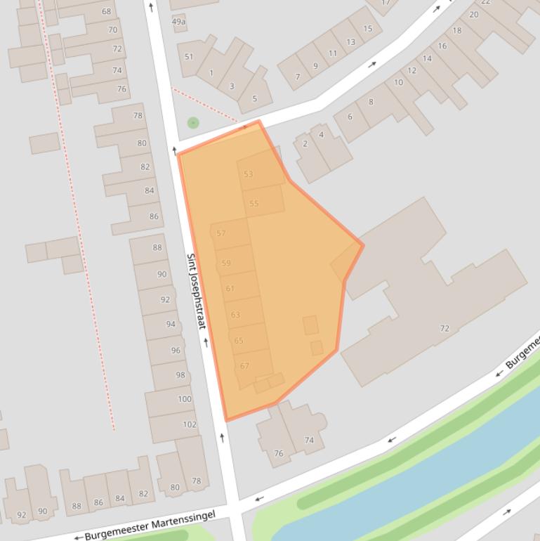 Kaart van postcodegebied 2806WH.