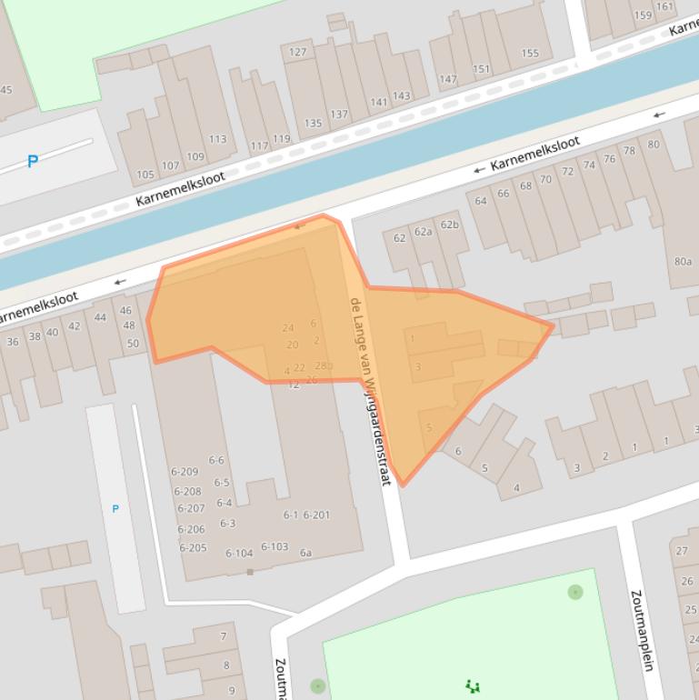 Kaart van postcodegebied 2806WN.