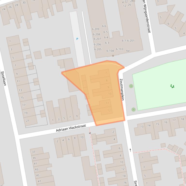 Kaart van postcodegebied 2806WR.