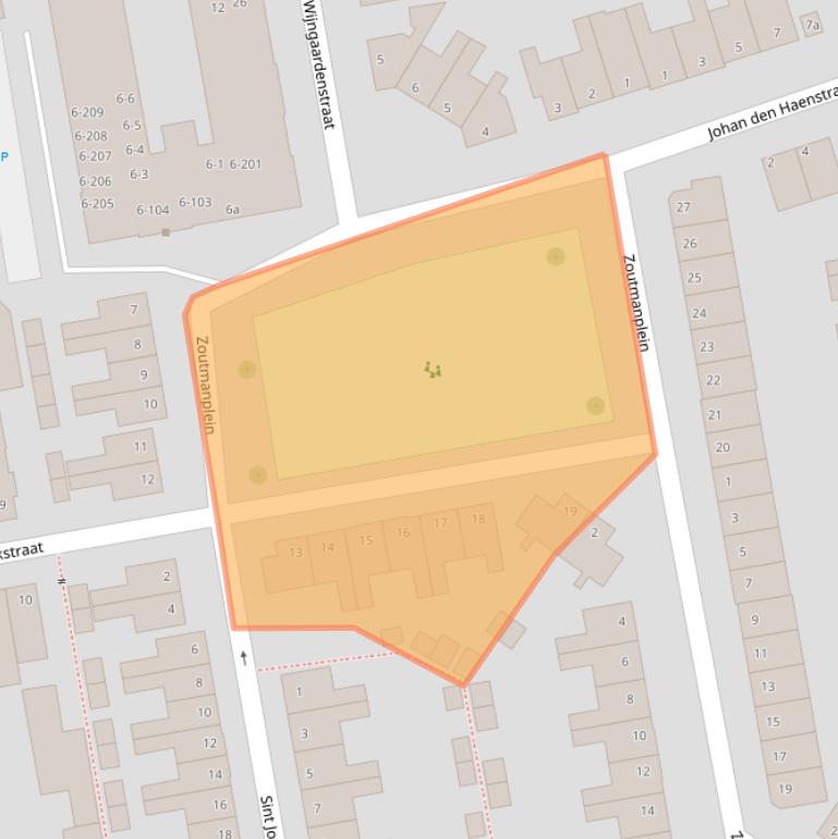 Kaart van postcodegebied 2806WS.