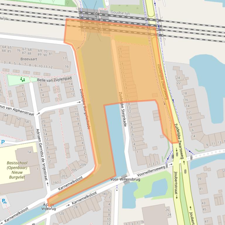 Kaart van postcodegebied 2806ZB.