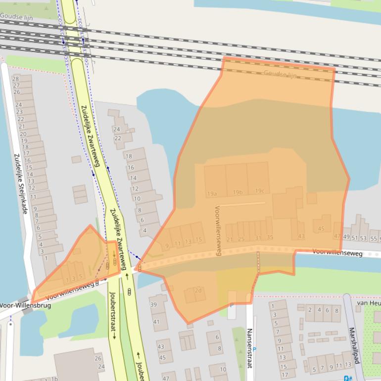 Kaart van postcodegebied 2806ZC.