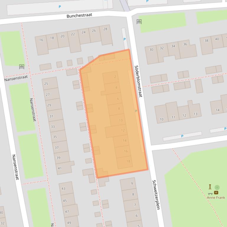 Kaart van postcodegebied 2806ZP.