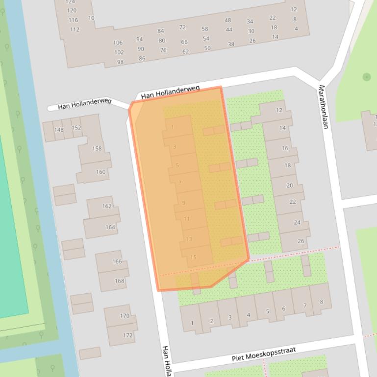 Kaart van postcodegebied 2807AB.