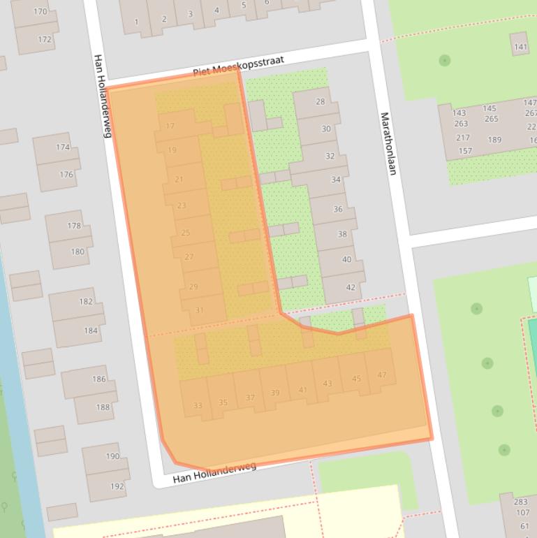 Kaart van postcodegebied 2807AC.