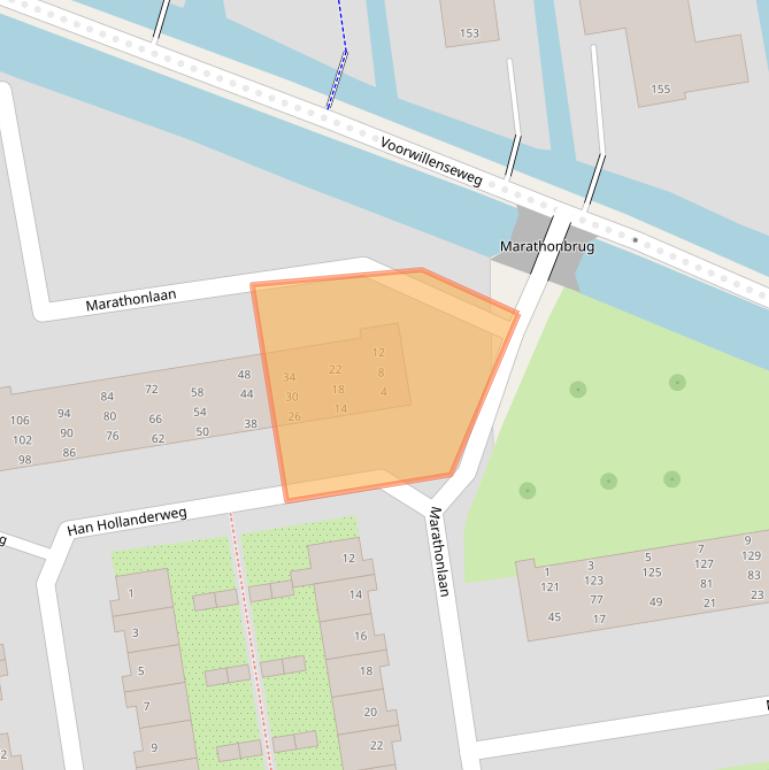 Kaart van postcodegebied 2807AD.