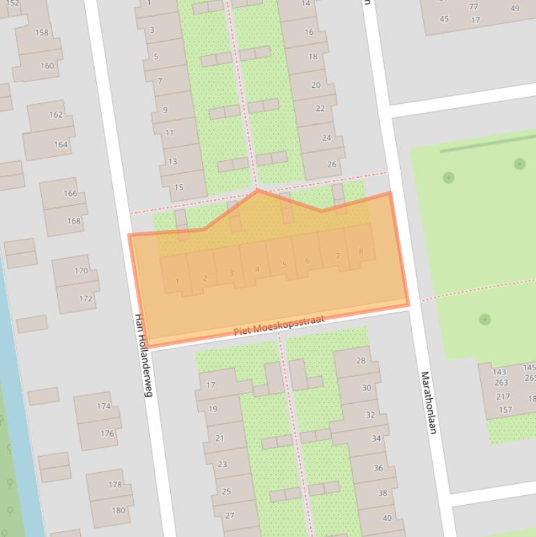 Kaart van postcodegebied 2807AM.