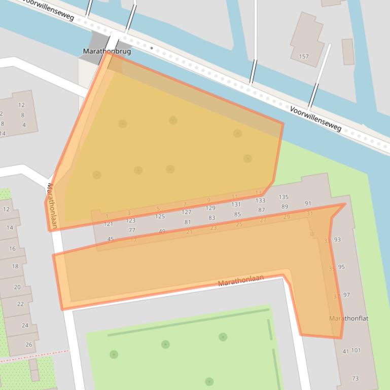 Kaart van postcodegebied 2807AN.