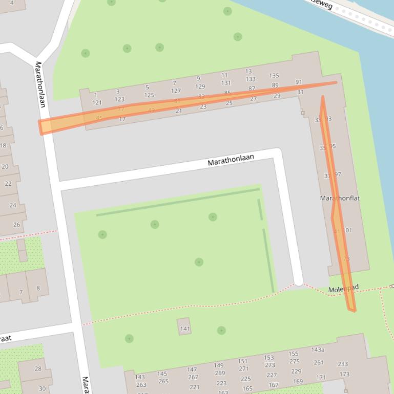 Kaart van postcodegebied 2807AP.