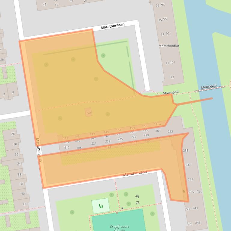 Kaart van postcodegebied 2807AT.
