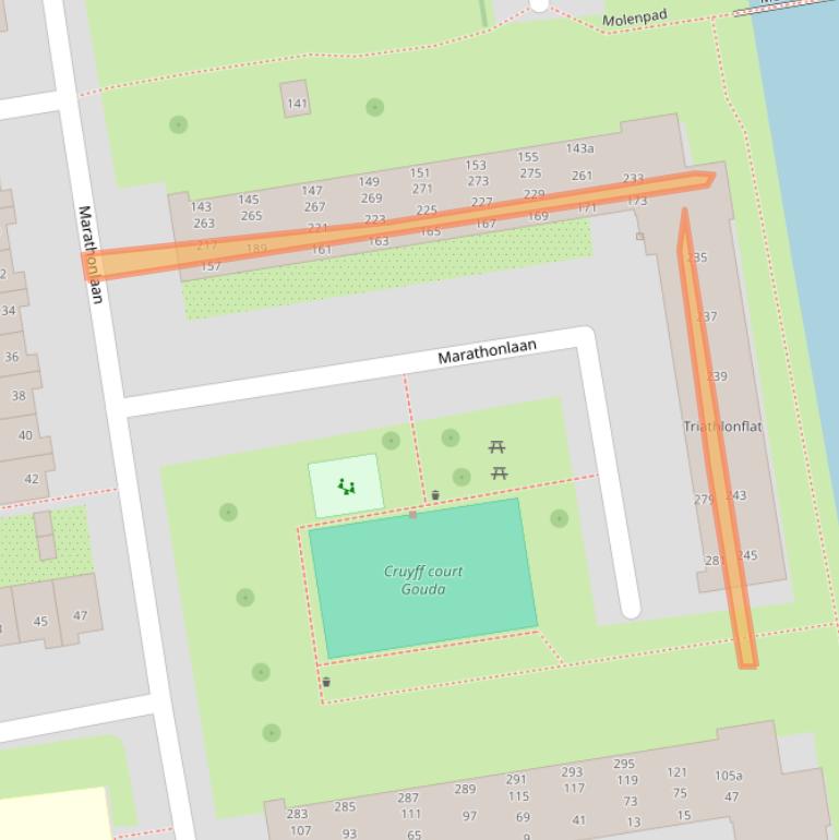 Kaart van postcodegebied 2807AV.