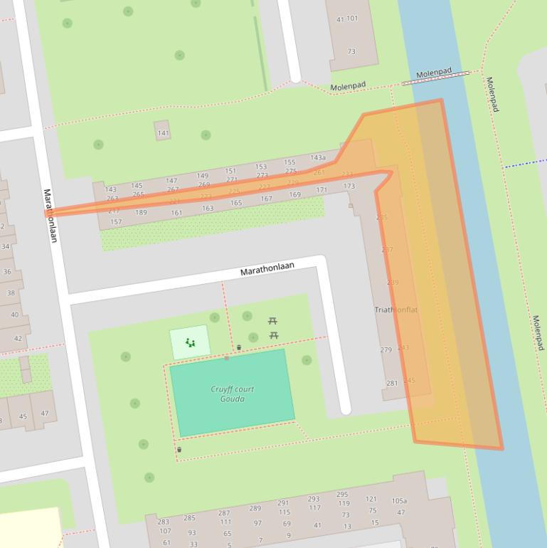Kaart van postcodegebied 2807AW.