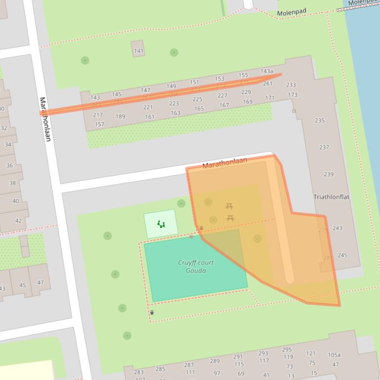 Kaart van postcodegebied 2807AX.