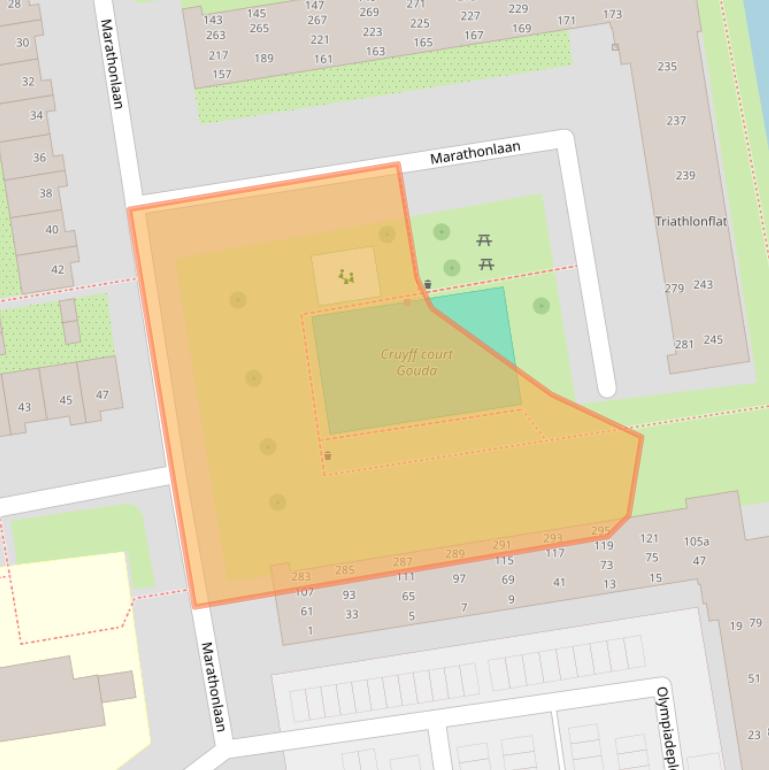 Kaart van postcodegebied 2807AZ.