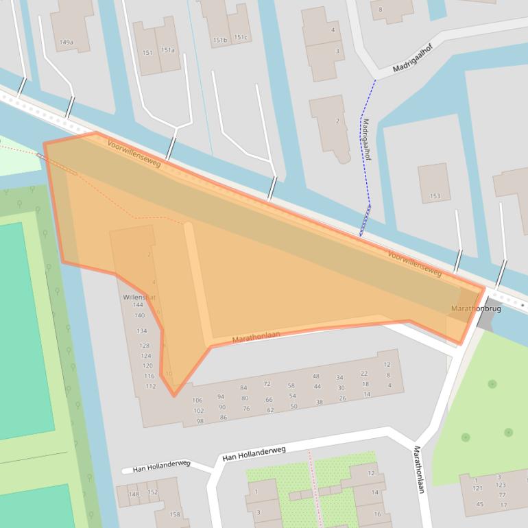 Kaart van postcodegebied 2807BA.