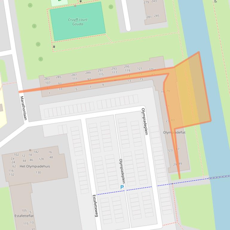Kaart van postcodegebied 2807BE.