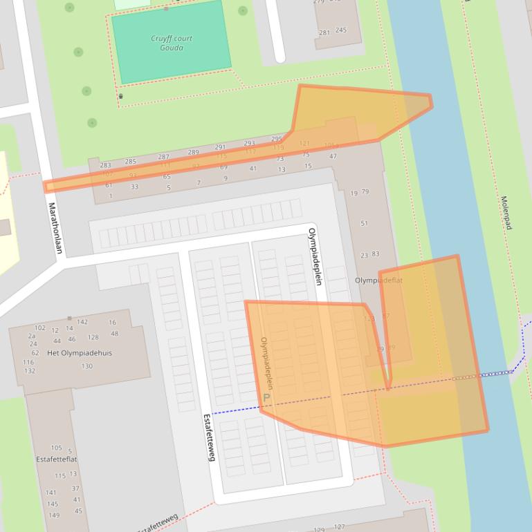 Kaart van postcodegebied 2807BG.