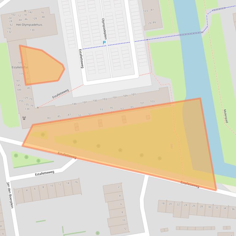 Kaart van postcodegebied 2807BJ.