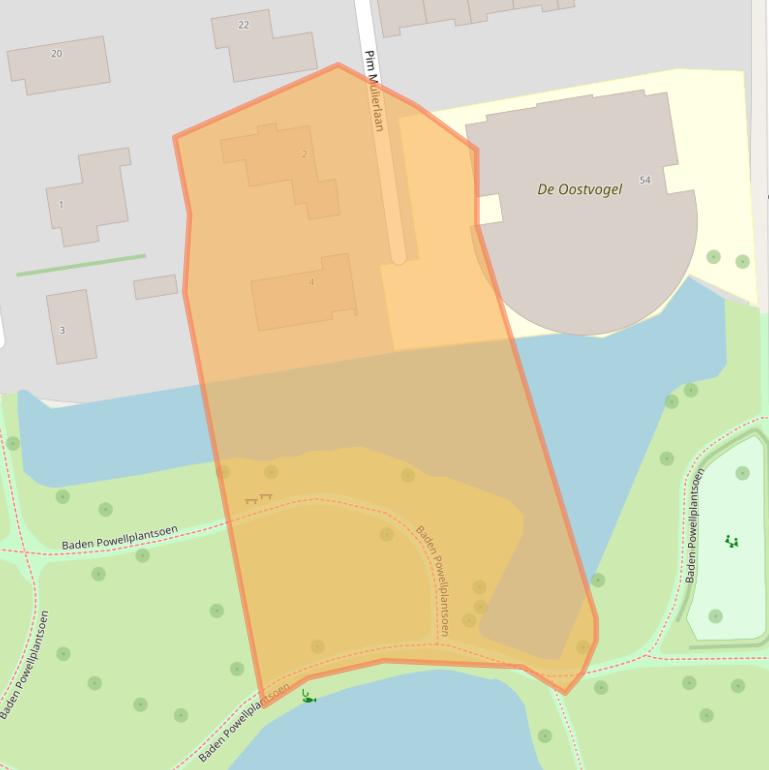 Kaart van postcodegebied 2807BX.