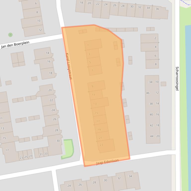 Kaart van postcodegebied 2807CZ.