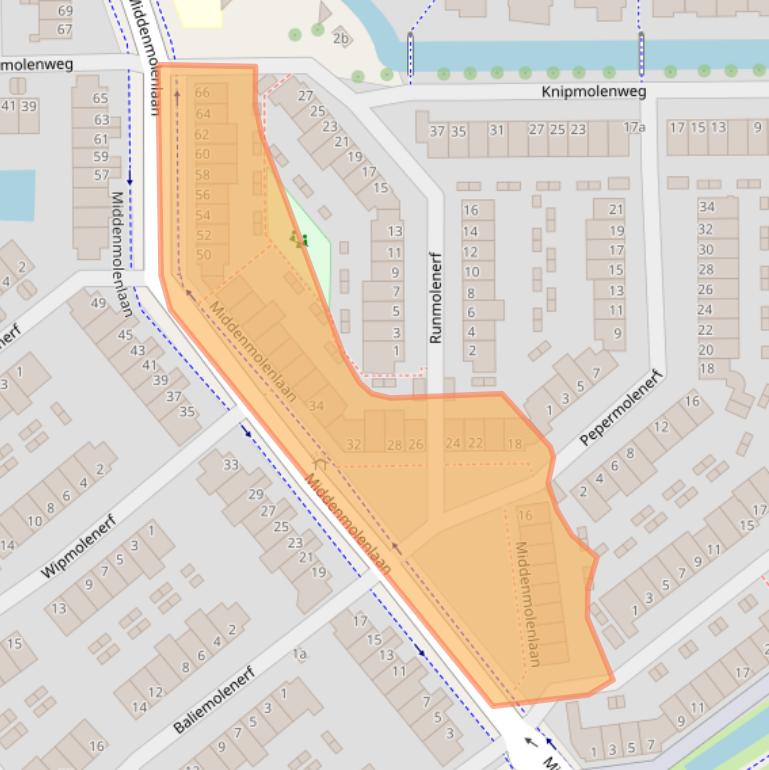 Kaart van postcodegebied 2807DM.