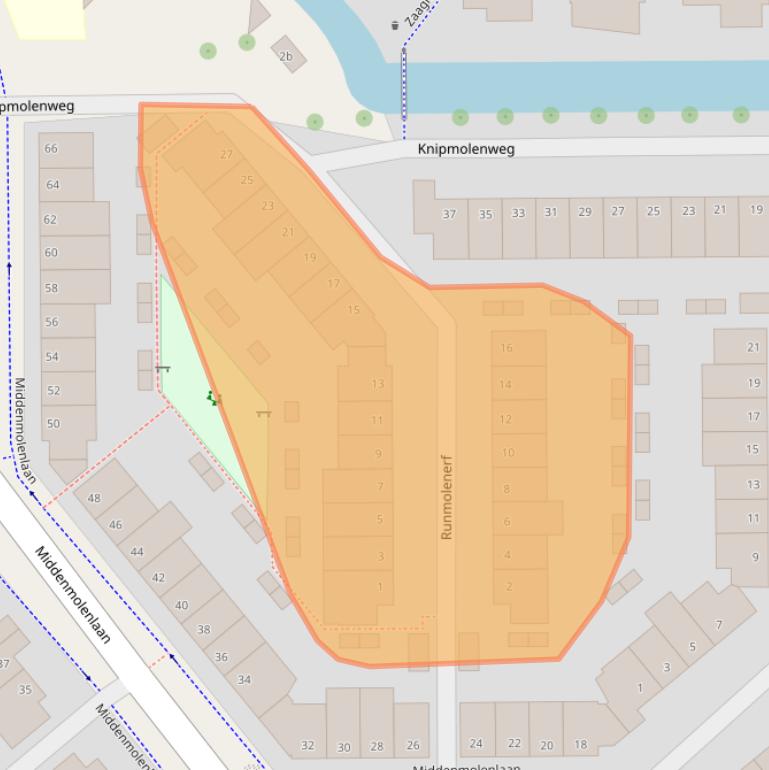 Kaart van postcodegebied 2807DT.