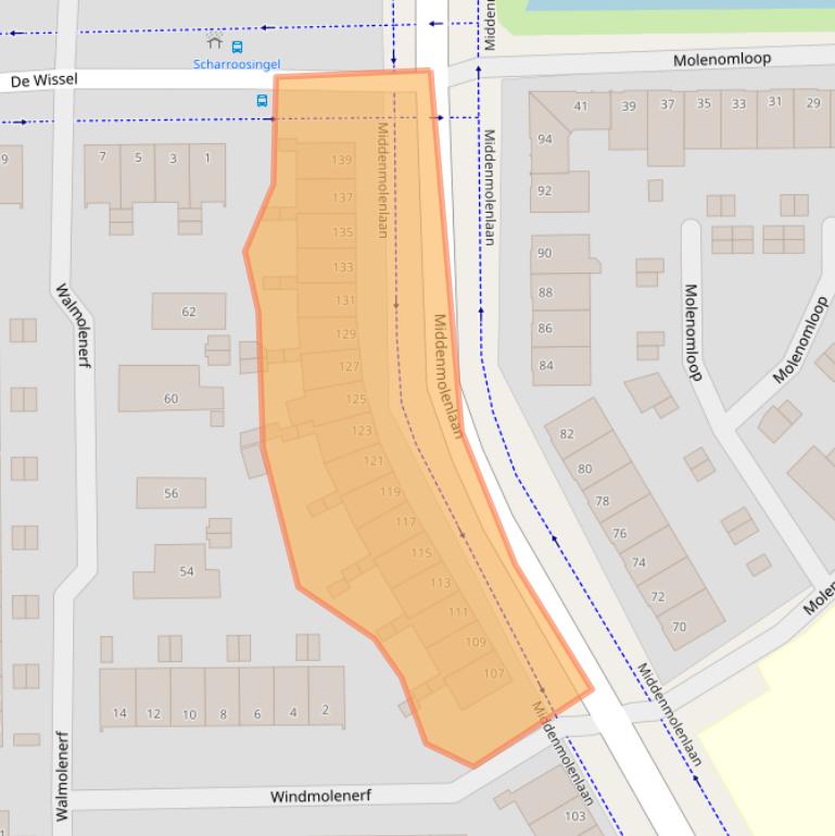 Kaart van postcodegebied 2807EB.