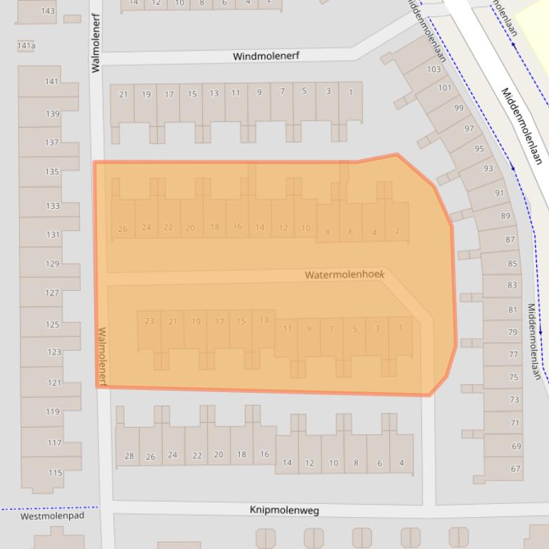 Kaart van postcodegebied 2807ED.