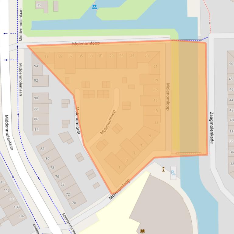 Kaart van postcodegebied 2807EH.