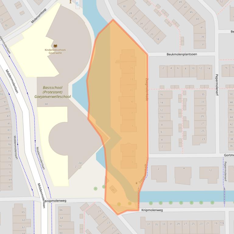 Kaart van postcodegebied 2807EP.