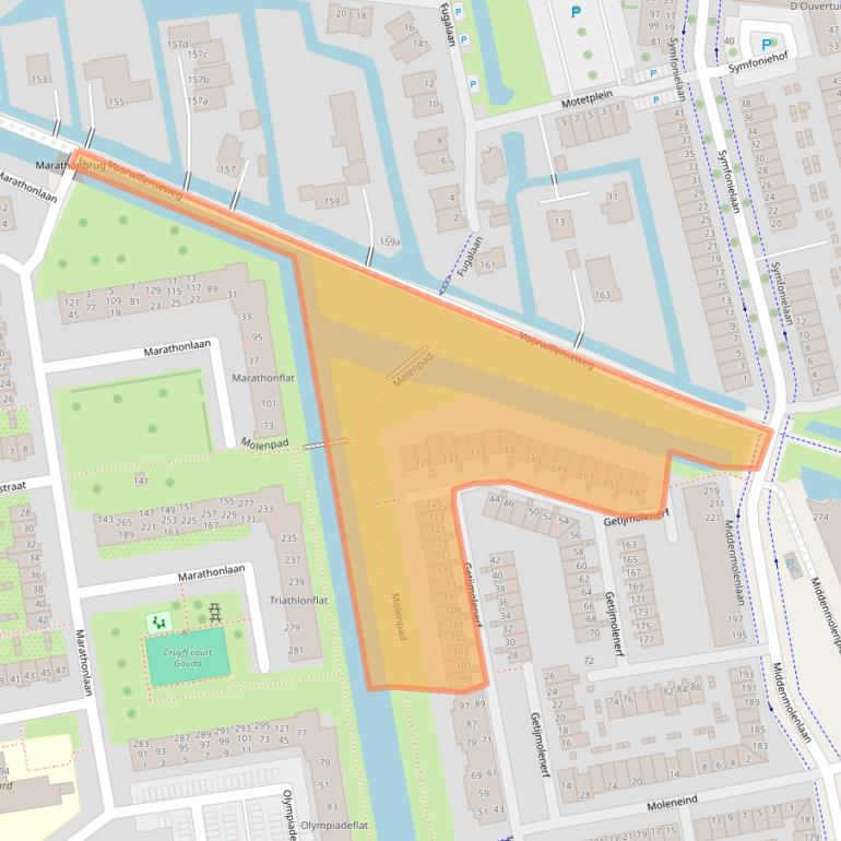 Kaart van postcodegebied 2807GK.