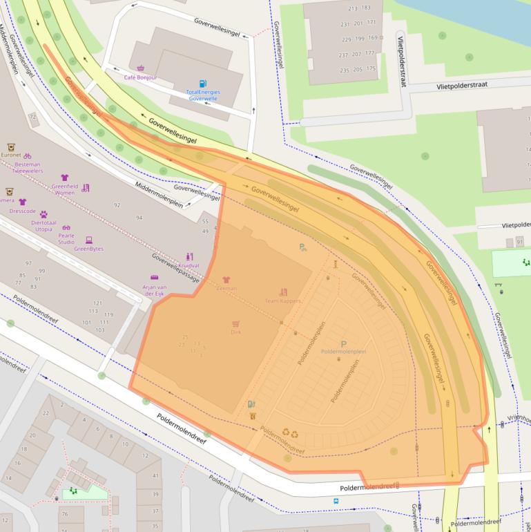 Kaart van postcodegebied 2807GX.