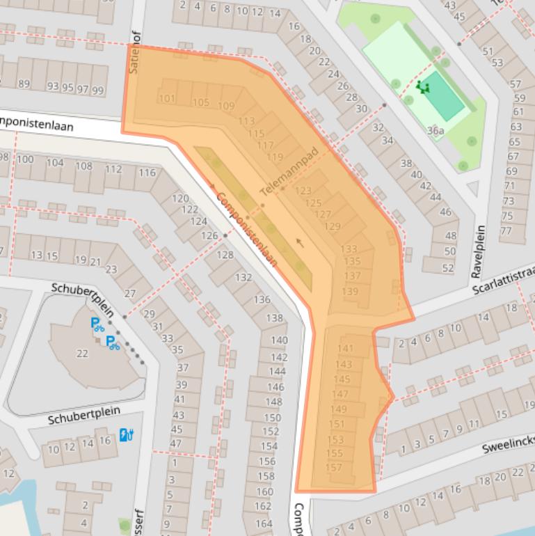 Kaart van postcodegebied 2807HG.